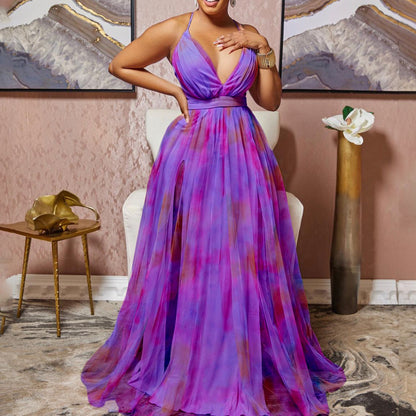 Sexy V Neck Plus Sizes Long Evening Dresses
