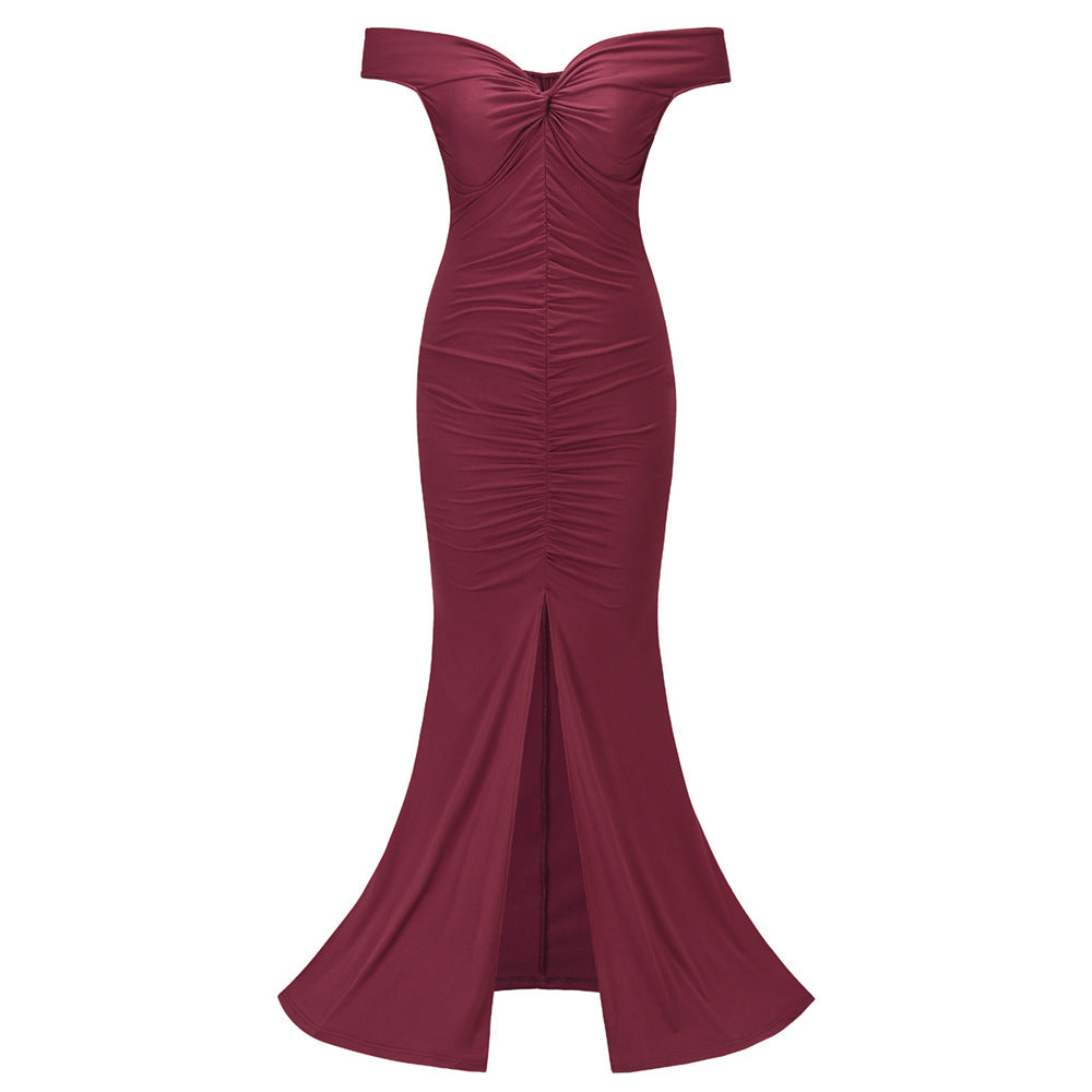 Sexy Backless Slim Women Evening Party Dresses