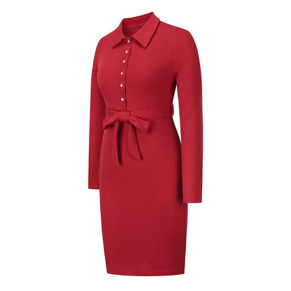 Women Knitting Pullover Bodycon Dresses-STYLEGOING