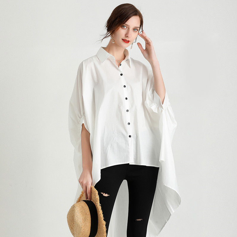 Casual Asymmetrical Plus Sizes Women Shirts Blouses