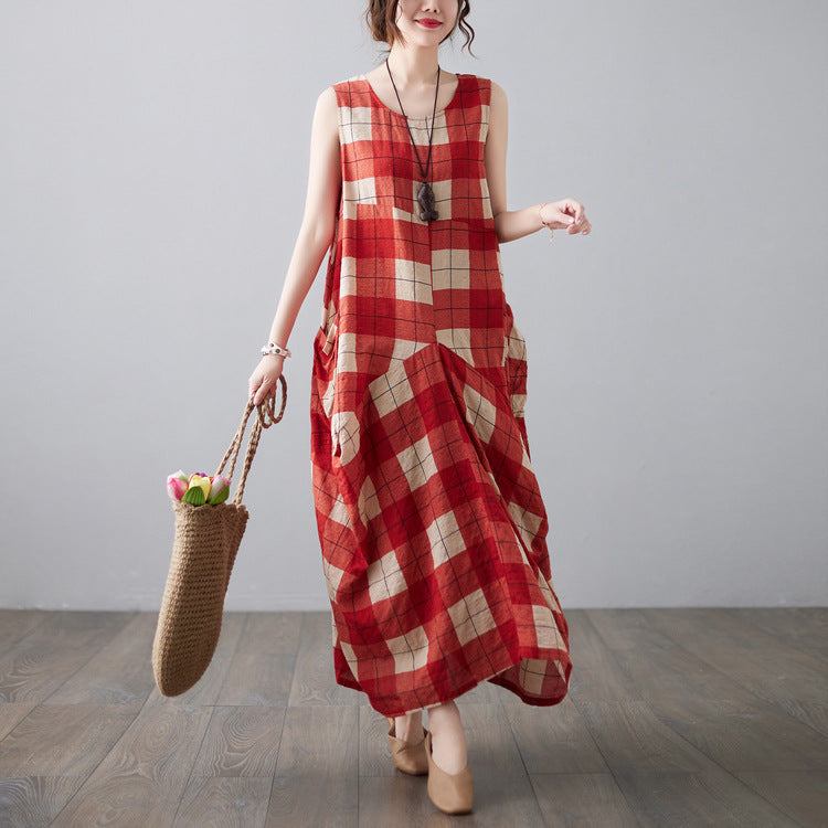 Summer Plus Sizes Linen Long Dresses for Women