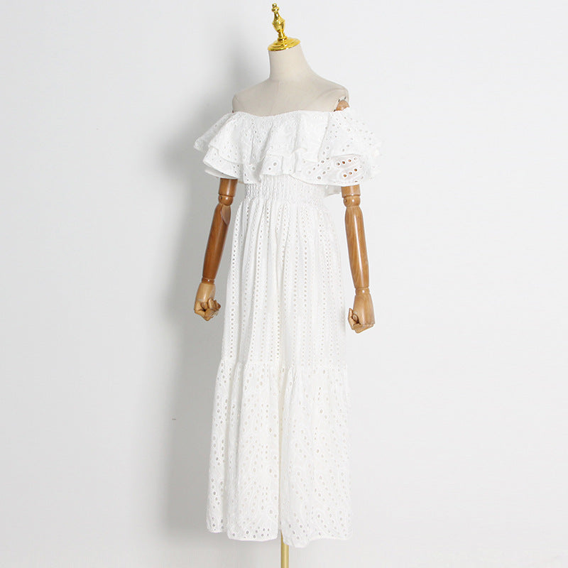 Sexy Off The Shoulder Ruffled Long Dresses