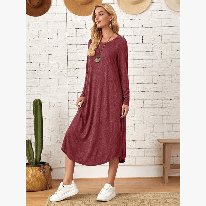 Casual Long Sleeves Midi Dresses for Women