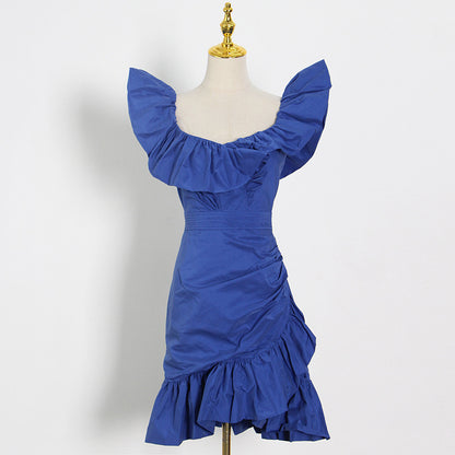 Sexy Off The Shoulder Pleated Mini Party Dresses