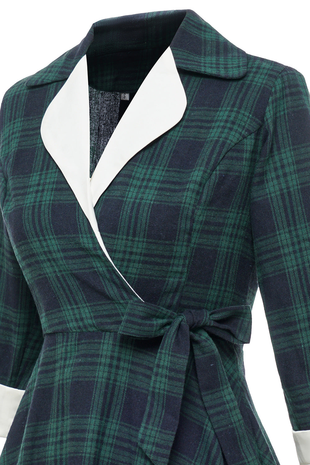 Vintage Plaid Long Sleeves Blazer Women Dresses