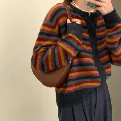 Casual Colorful Women Knitting Cardigan Coats