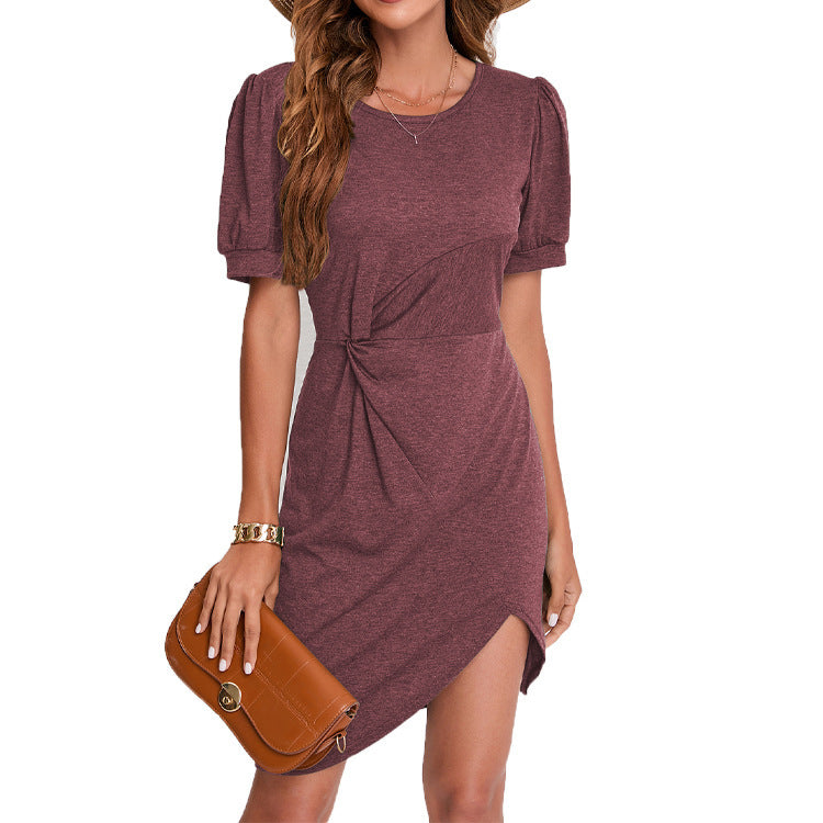 Summer Irregular Round Neck Women Dresses