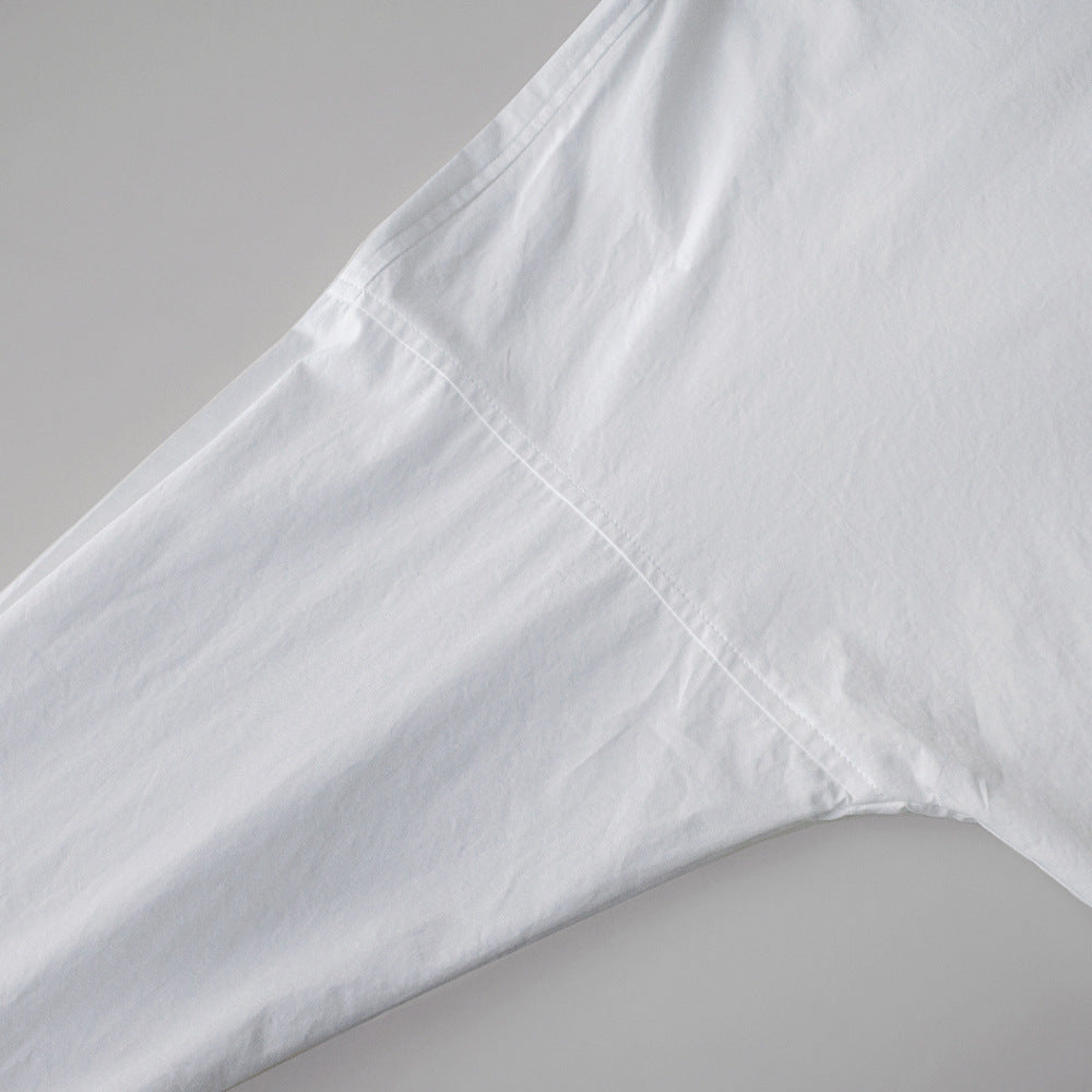 Casual Cotton White Midi Length Women Long Sleeves Shirts