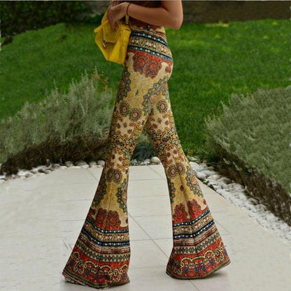 Vintage Women Sheath High Waist Trousers-STYLEGOING