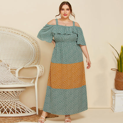 Summer Ruffled Design Plus Sizes Women Dresses