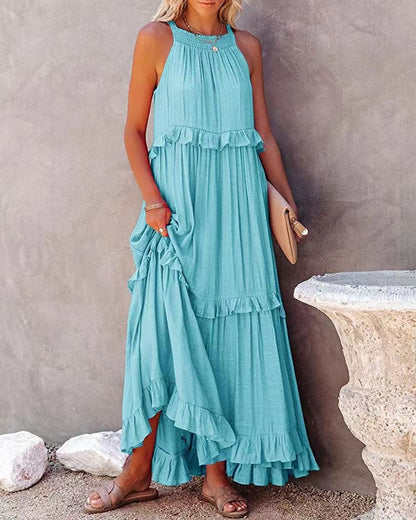 Summer Irregular Design Long Holiday Dresses