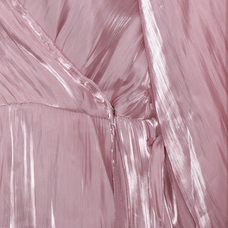 Luxury Elegant Feather Design Pink Long Dresses