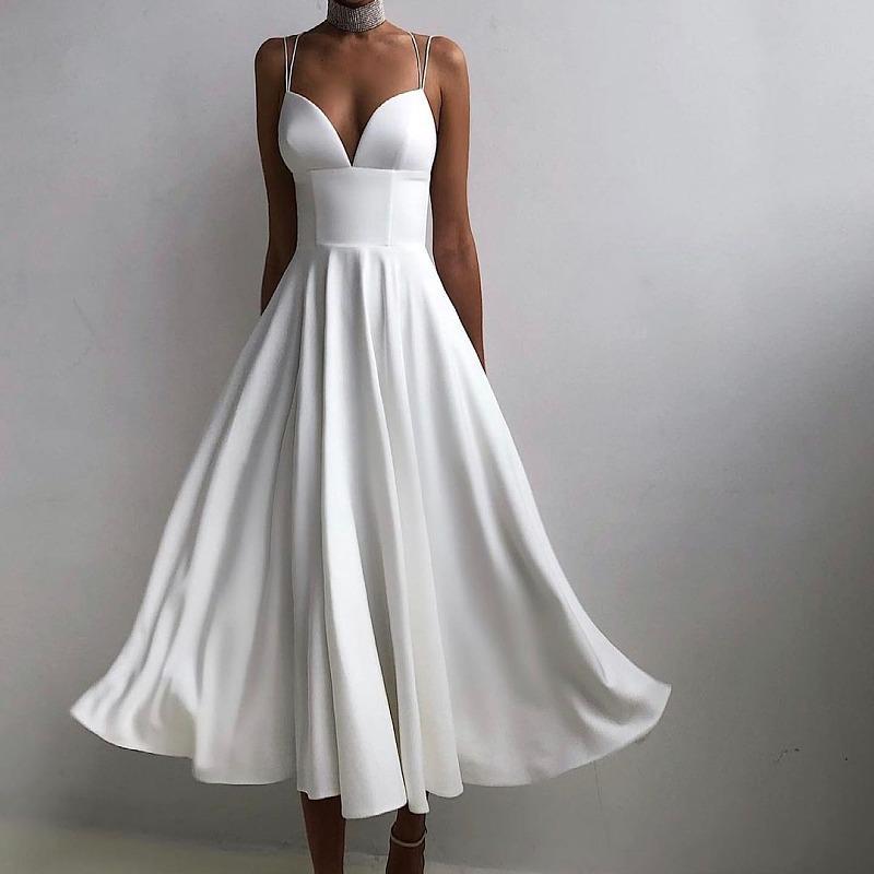 Simple Classy High Waist Summer Dress-STYLEGOING