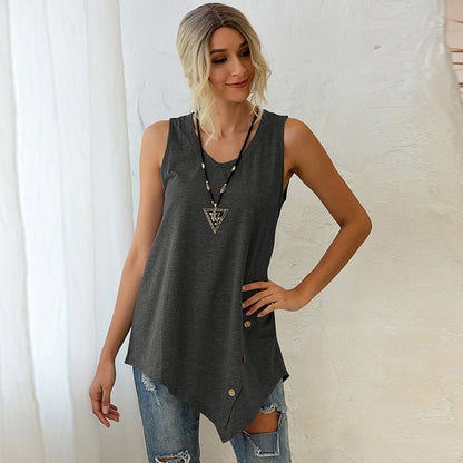 Sexy Sleeveless Irregular Tank Tops for Women