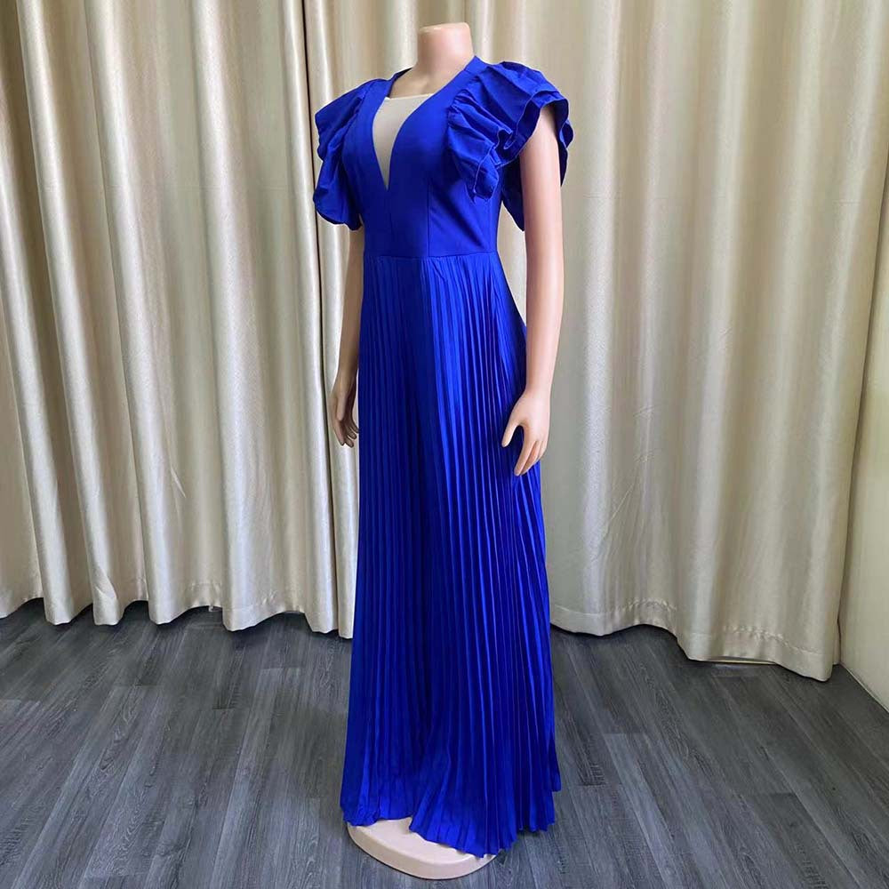 Sexy Deep V Neck Women Long Jumpsuits