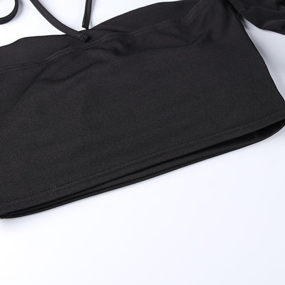 Sexy Square Neckline Backless Summer Women Tops