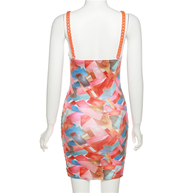 Sexy Backless Straps Summer Bodycon Dresses