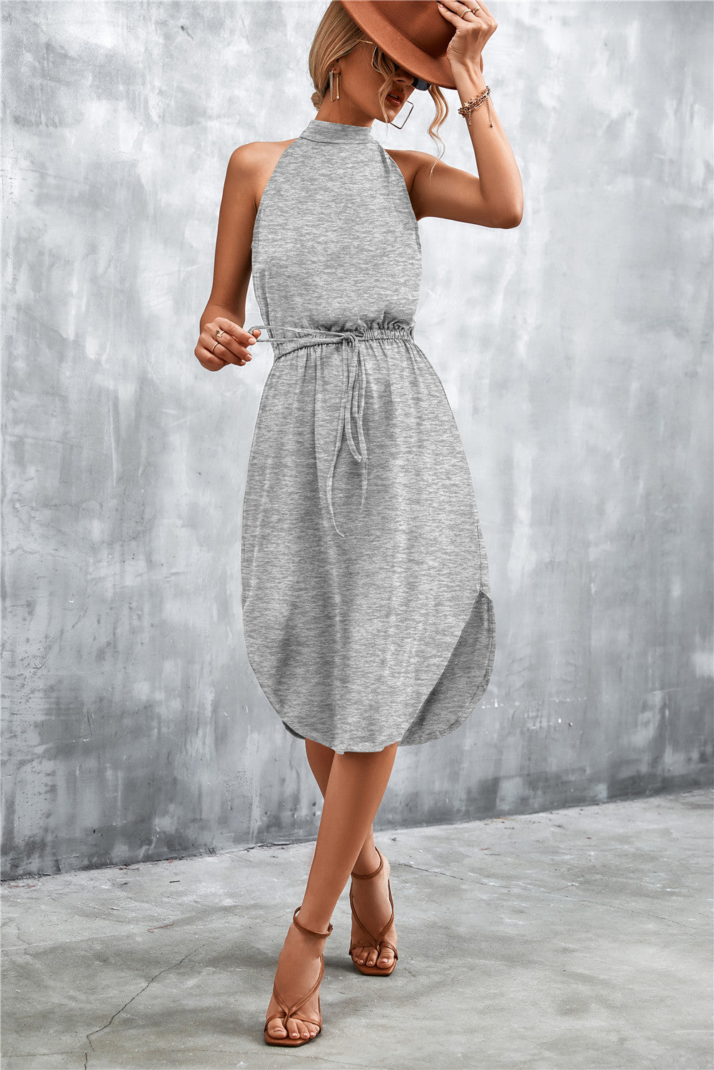 Casual Backless Halter Summer Daily Dresses