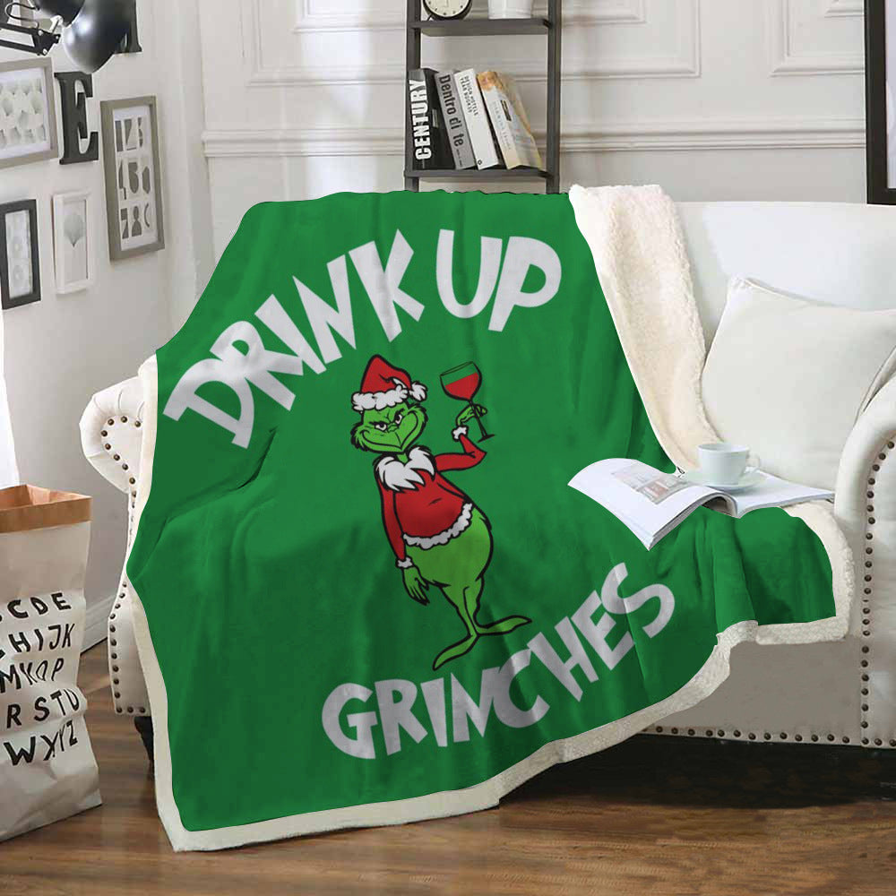 Christmas Grinch Soft Throw Blankets