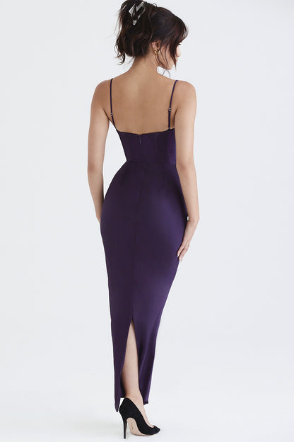 Sexy Satin Spaghetti Straps Long Dresses