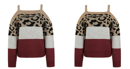 Sexy Off The Shoulder Women Knitting Sweaters
