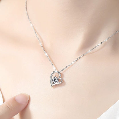 Fall In Love At First Sight Zircon Sterling Sliver Necklace