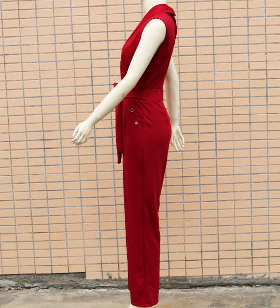 Sexy Sleeveless Office Lady Jumpsuits