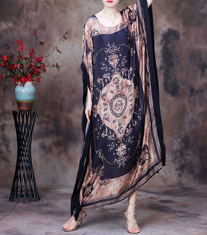 Vintage Print Summer Irregular Long Romper Dresses