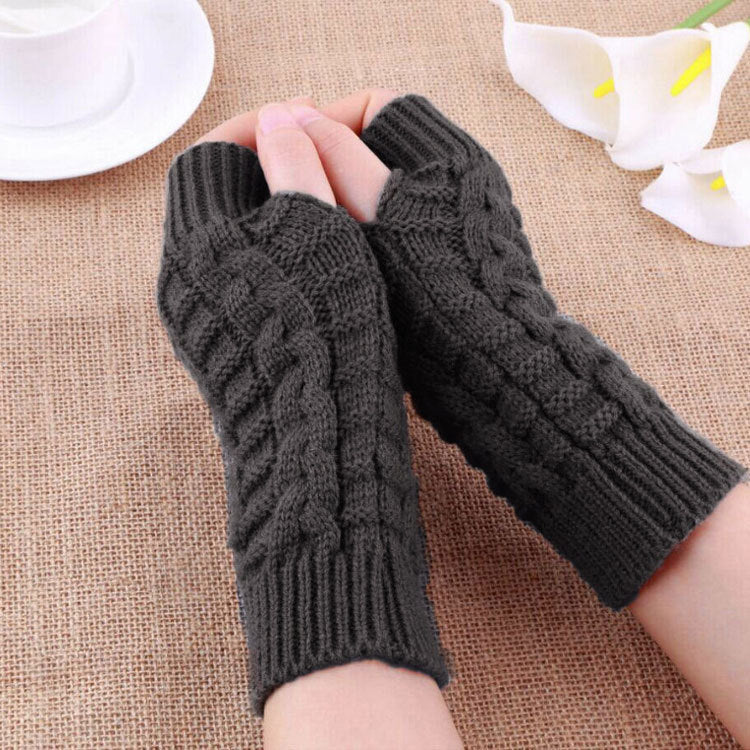 2 Pairs/Set  Winter Knitted Gloves Keep Warm for Women