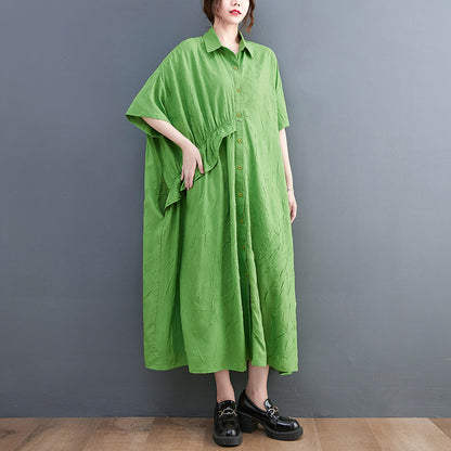 Summer Ruffled Plus Sizes Midi Shirts Dresses