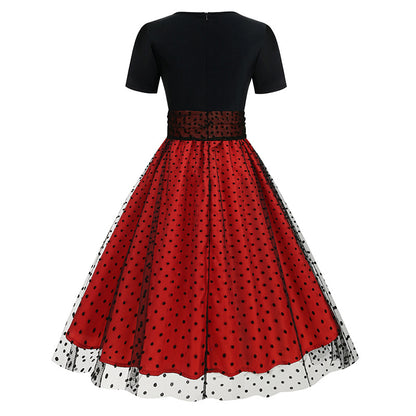 Vintage Short Sleeves Women Midi Dresses