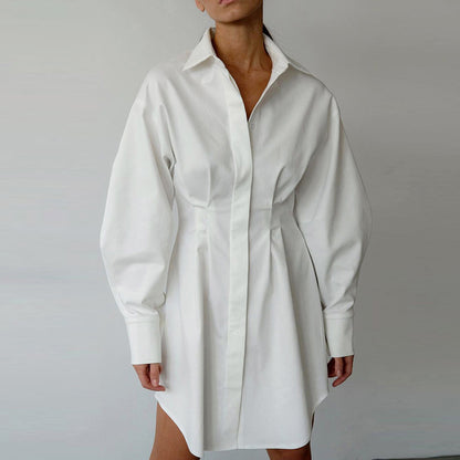 Vintage Long Sleeves Short Shirts Dresses