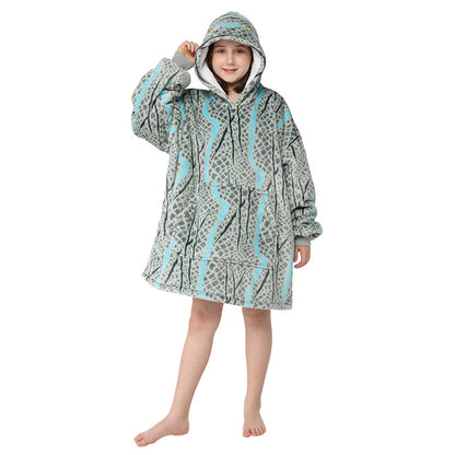 Unicorn Design Velvet Lazy Throw Blanket Sleepwear for Kids