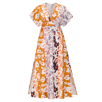 Summer Casual Bat Sleeves Beach Long Dresses