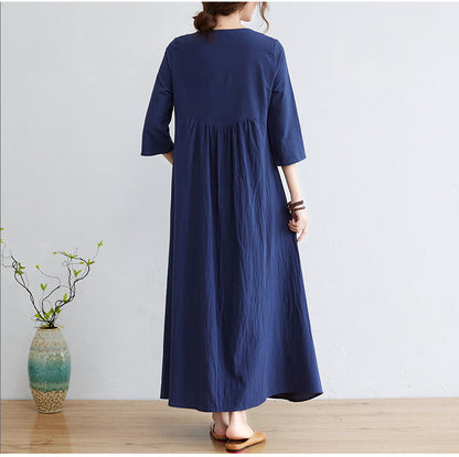Bohemian Linen Summer Long Dresses