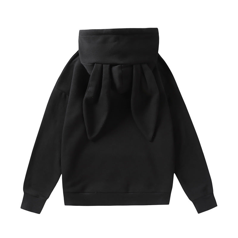 Cat Ear Design Women Velvet Hooides