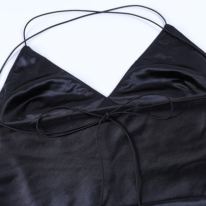 Sexy High Split Front Suspender Dresses