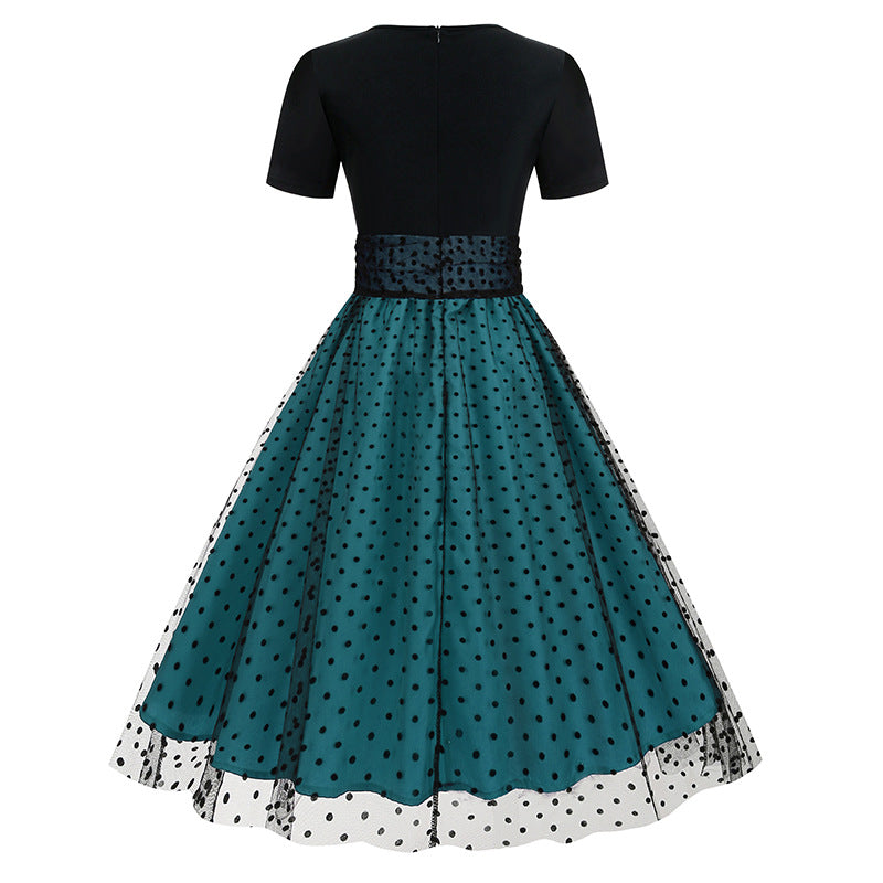 Vintage Short Sleeves Women Midi Dresses