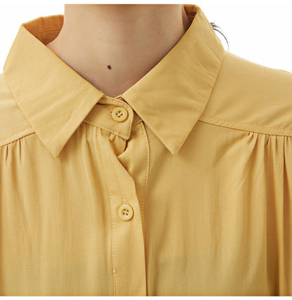 Casual Summer Puff Sleeves Women Shirt Dresses