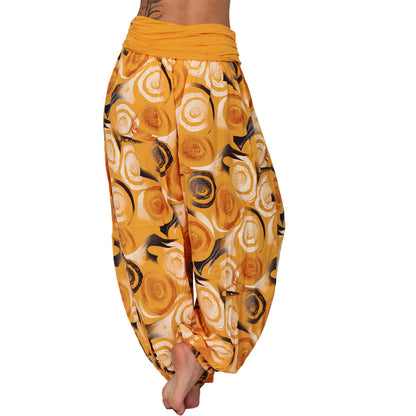 Casual Floral Print Women Harem Pants