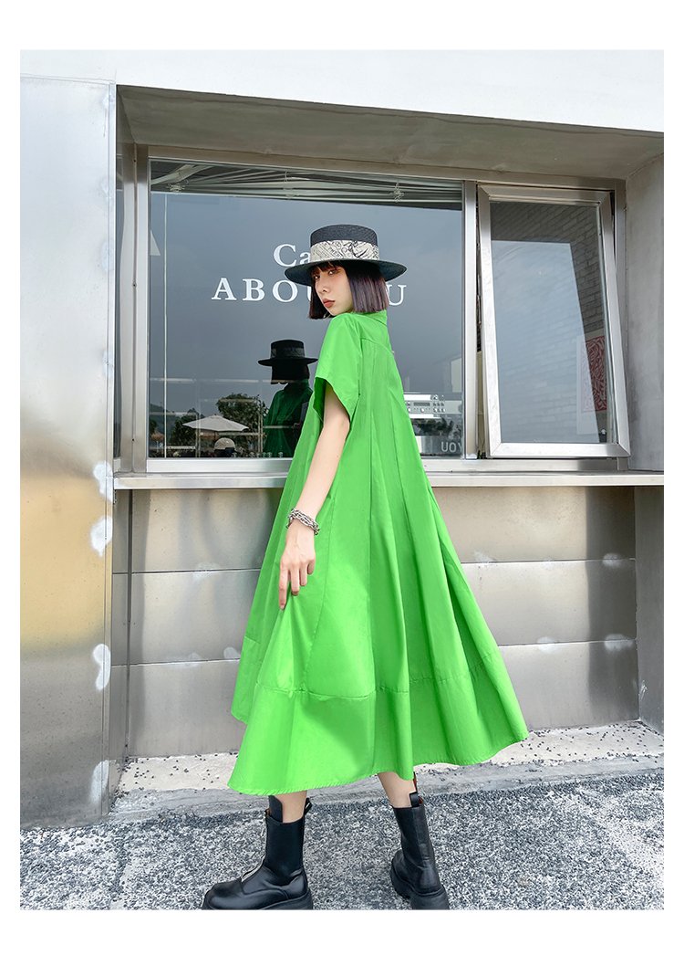 Classy Summer Short Sleeves Loose Dresses-STYLEGOING