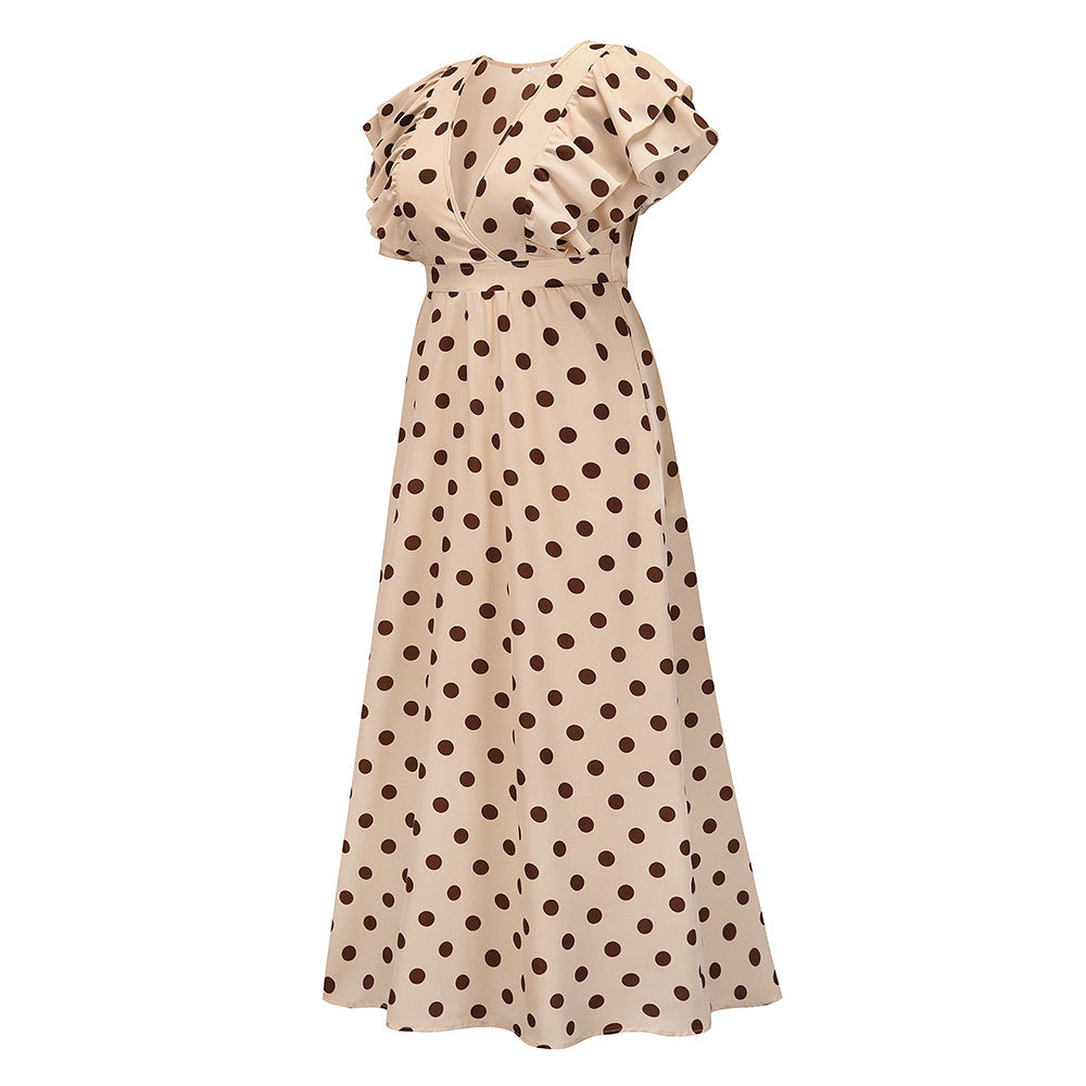 Summer Sexy Dot Print Long Summer Beach Dresses