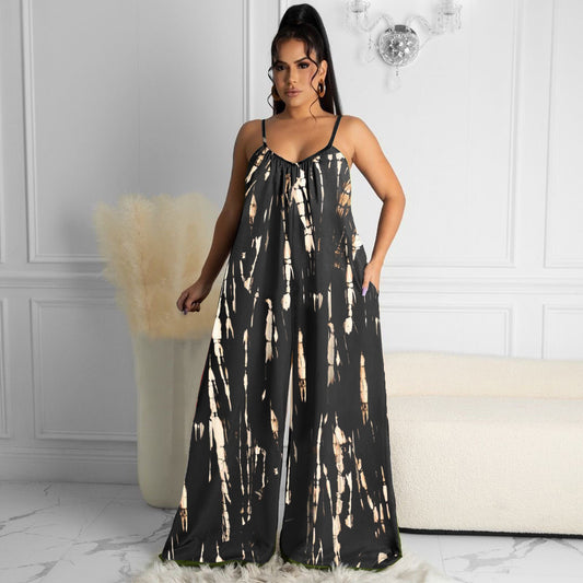 Casual Print Summer Women Sleeveless Vest Jumpsuits
