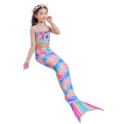 Grils Summer Mermaid Dress&Bikini-STYLEGOING