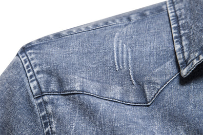 Fashion Denim Long Sleeves Shirts for Men