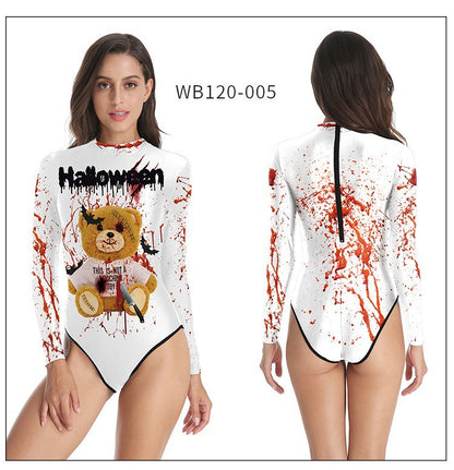 Halloween Human Tissue Night Party One Piece Swimwear
