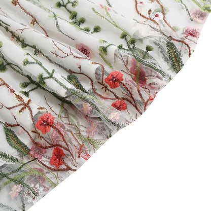 Vintage Sleeveless Embroidery Dresses
