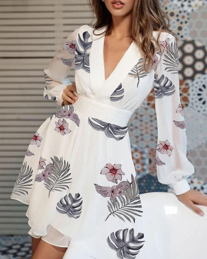Long Sleeves Fashion Women Short Dresses-STYLEGOING