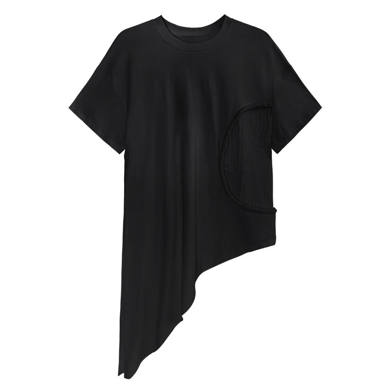 Simple Irregular Design Summer Women T Shirts