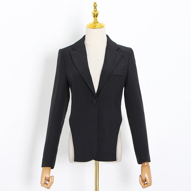 Designed Sexy Back Chains Blazer Coats for Women